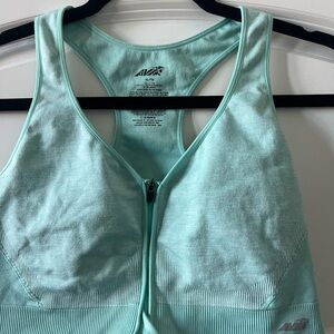 Avia Mint Zip-Front Sports Bra